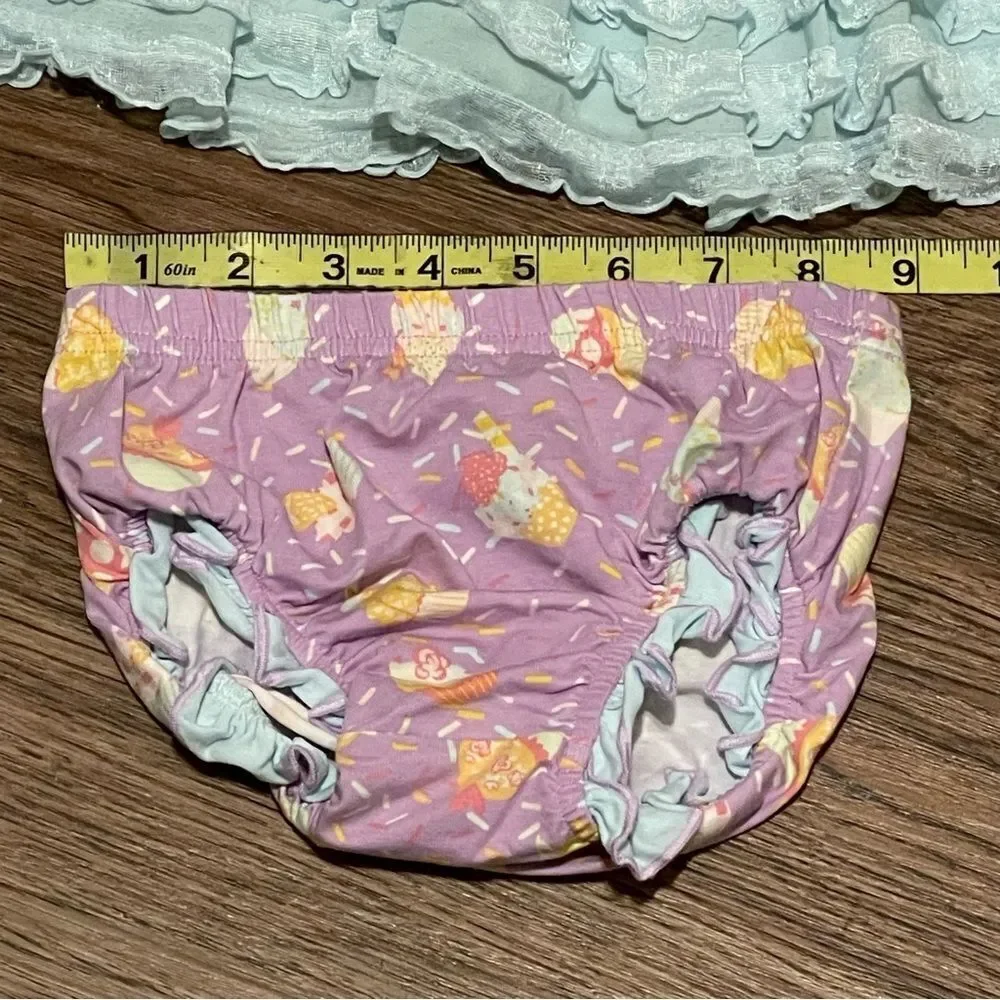 Matilda Jane Extra Sprinkles Dress and Bloomers Lavender Blue Orange 12-18 mos